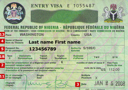 Image result for picture of nigerian visa